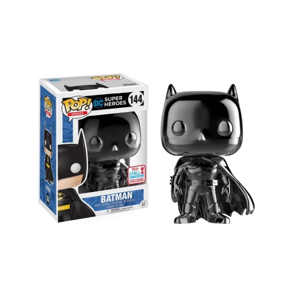 DC Super Heroes Batman Chrome Black 2017 Fall Convention Pop! Vinyl