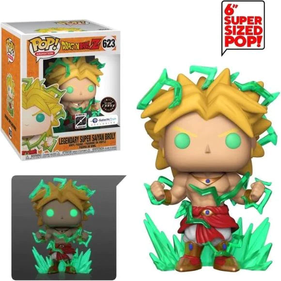 Dragon Ball Z Legendary Super Saiyan Broly 2019 Dragon Ball Z 30th Anime Anniv Galactic Toys Exclusive GITD Chase 6 inch Pop! Vinyl
