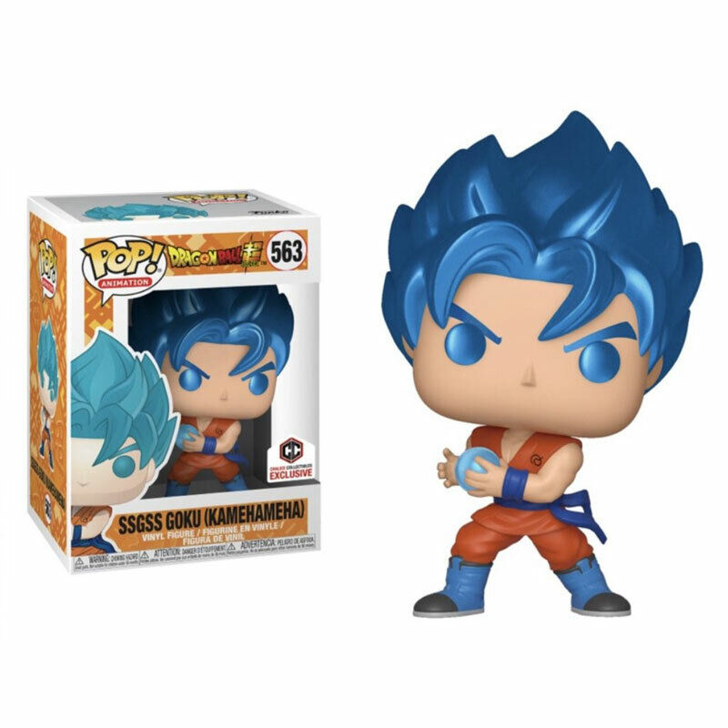 Dragon Ball Super SSGSS Goku (Kamehameha) Chalice Collectibles Exclusive Sticker) Pop! Vinyl