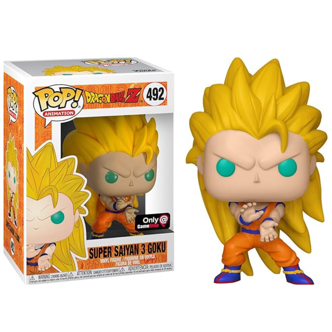 Dragon Ball Z Super Saiyan 3 Goku Gamestop Sticker Pop! Vinyl