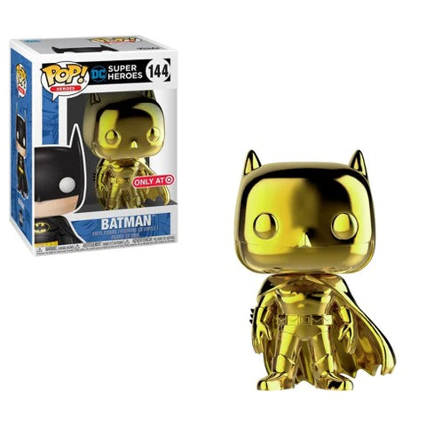 DC Super Heroes Batman Chrome Gold 2018 Target Sticker Pop! Vinyl