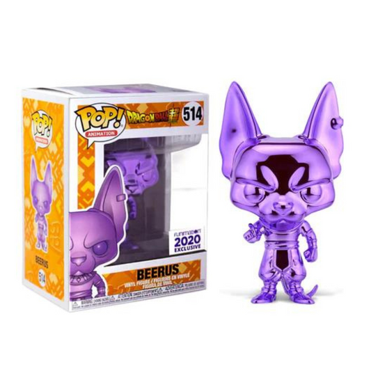 Dragon Ball Super Beerus Chrome Purple Funimation 2020 Exclusive Sticker Pop! Vinyl