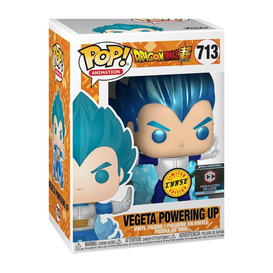 Dragon Ball Super Vegeta Powering Up Chalice Collectibles Exclusive Sticker Metallic Chase Pop! Vinyl
